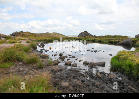 Doxey Pool auf die Kakerlaken Hügel Staffordshire Peak District England UK Stockfoto