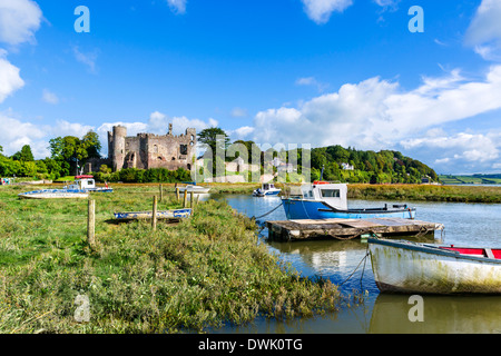 Laugharne Castle, Laugharne, Carmarthenshire, Wales, UK Stockfoto