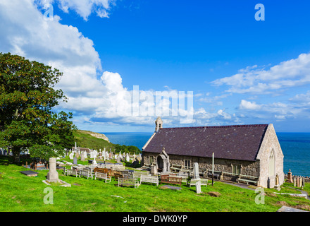 St Tudno Kirche auf den Great Orme, Llandudno, Conwy, North Wales, UK Stockfoto