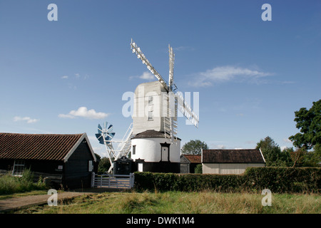 Post-Mühle EH Saxted grün Suffolk England UK Stockfoto