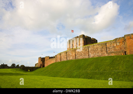 Wassergraben Sie vor Carlisle Castle. Carlisle Cumbria England Vereinigtes Königreich Großbritannien. Stockfoto