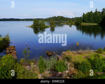 der Dalsland-Kanal in der Nähe von Håverud, Västra Götalands Län, Dalsland, Schweden Stockfoto