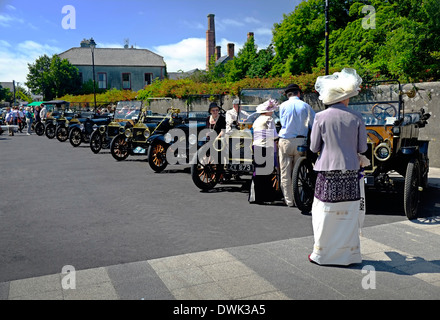 Eine Reihe von Modellautos T bei einer Kundgebung in Irland Stockfoto