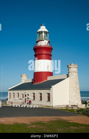 Leuchtturm, Kap Agulhas Stockfoto