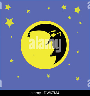 Abbildung mit Mond für Ihr design Stockfoto