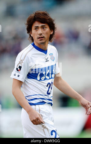 Tokio, Japan. 8. März 2014. Koki Mizuno (Ventforet) Fußball: 2014 J.League Division 1 match zwischen F.C.Tokyo 1-1 Ventforet Kofu Ajinomoto-Stadion in Tokio, Japan. © AFLO/Alamy Live-Nachrichten Stockfoto