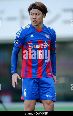 Tokio, Japan. 8. März 2014. Kosuke Ota (FC Tokio) Fußball: 2014 J.League Division 1 match zwischen F.C.Tokyo 1-1 Ventforet Kofu Ajinomoto-Stadion in Tokio, Japan. © AFLO/Alamy Live-Nachrichten Stockfoto