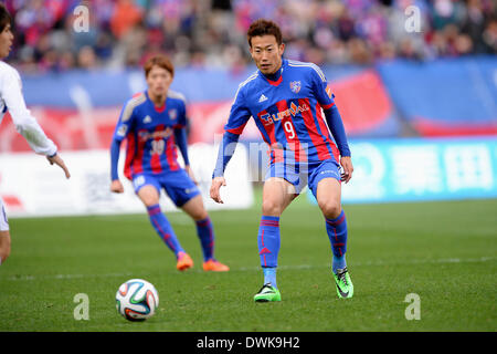 Tokio, Japan. 8. März 2014. Kazuma Watanabe (FC Tokio) Fußball: 2014 J.League Division 1 match zwischen F.C.Tokyo 1-1 Ventforet Kofu Ajinomoto-Stadion in Tokio, Japan. © AFLO/Alamy Live-Nachrichten Stockfoto