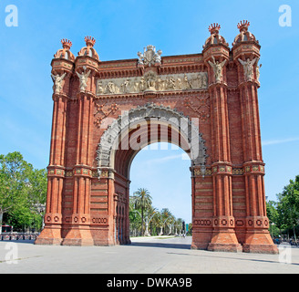 Der Arc de Triomf in Barcelona, Spanien Stockfoto