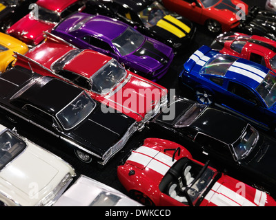 Spielzeugauto Diecast-Modelle, Klassiker und Sportwagen Stockfoto