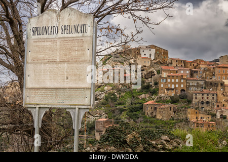 Der Berg Dorf von Speloncato in der Balagne Region Norden Korsikas Stockfoto
