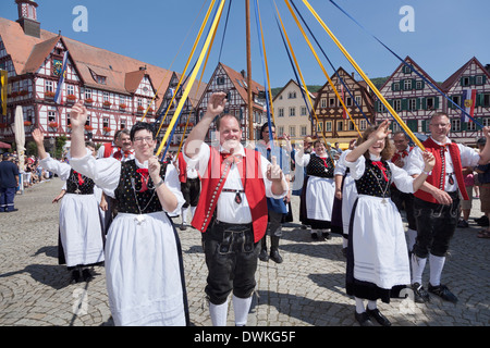 Historischer Festzug in Bad Urach Schaferlauf Bad Urach Schwäbische Alb, Baden-Württemberg, Deutschland, Europa Stockfoto