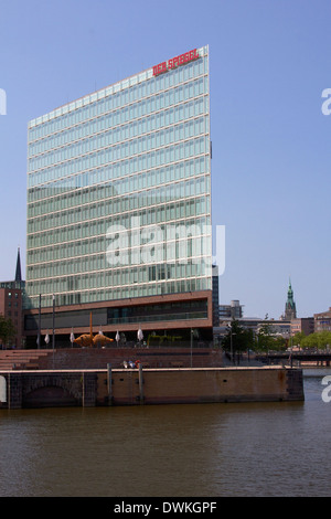 Sitz der einflussreichen Zeitschrift und Verlag Haus Der Spiegel in Hamburg, Deutschland im Juli 2013. Stockfoto