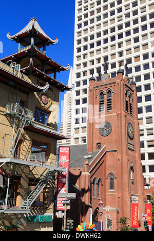 Alte St. Marien Kirche, Chinatown, San Francisco, Kalifornien, Vereinigte Staaten von Amerika, Nordamerika Stockfoto