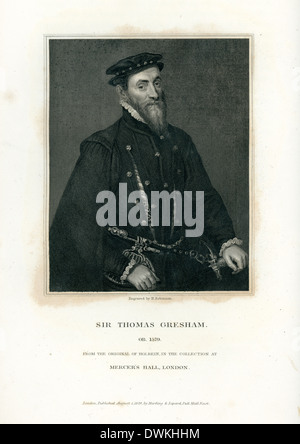 Porträt von Sir Thomas Gresham ein englischer Kaufmann und Finanzier Stockfoto