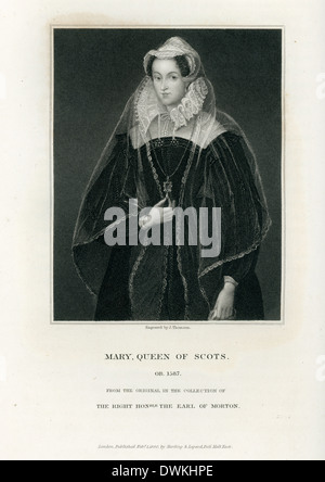 Porträt von Mary Queen of Scots, 1587. Stockfoto