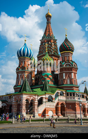 Basilius Kathedrale am Roten Platz, UNESCO-Weltkulturerbe, Moskau, Russland, Europa Stockfoto