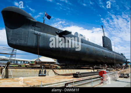 HMAS Öfen u-Boot in der Western Australian Maritime Museum, Fremantle, Western Australia, Australien, Pazifik Stockfoto