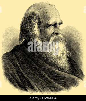 William Cullen Bryant (3. November 1794 – 12. Juni 1878), US-amerikanischer Dichter, Journalist und langjähriger Herausgeber der New York Evening Post. Stockfoto