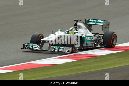 Nico Rosberg im Mercedes Benz beim Formel 1 Grand Prix von Großbritannien 2013, Silverstone, Northamptonshire, England, Großbritannien Stockfoto