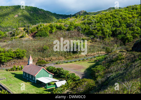 Kirche in Kahakuloa, West Maui, Hawaii, Vereinigte Staaten von Amerika, Pazifik Stockfoto