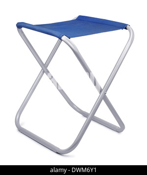 Camping Klapphocker isoliert auf weiss Stockfoto