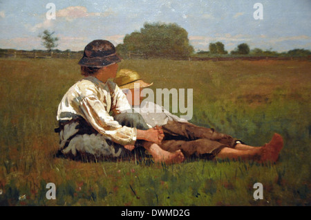 Winslow Homer - Boys auf einer Weide Stockfoto