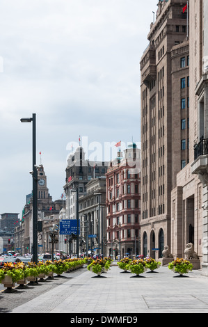 Koloniale Architektur entlang dem Bund in Shanghai, China. Stockfoto