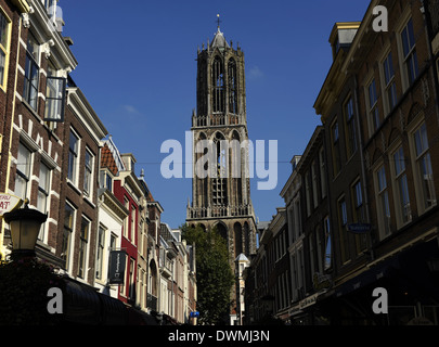 Niederlande. Utrecht. Turm der Kathedrale von Saint-Martin. 1321-1382. erbaut von John von Hainaut. Stockfoto
