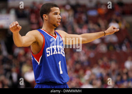 8. März 2014: Philadelphia 76ers Point guard Michael Carter-Williams (1) in Aktion während der NBA-Spiel zwischen den Utah Jazz und die Philadelphia 76ers im Wells Fargo Center in Philadelphia, Pennsylvania. Die Jazz gewann 104-92. (Christopher Szagola/Cal Sport Media) Stockfoto