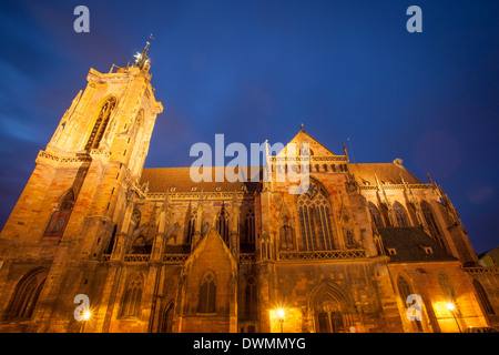 Die imposante St. Martin Church in Colmar, Elsass, Frankreich Stockfoto