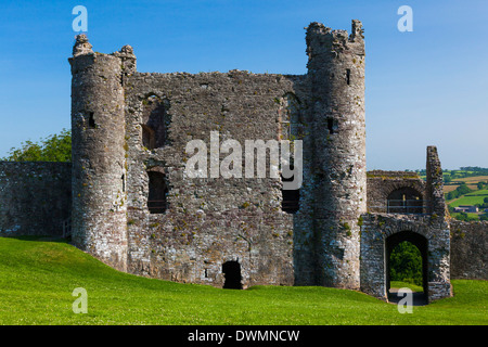 Llansteffan Burg, Carmarthenshire, Wales, Vereinigtes Königreich, Europa Stockfoto