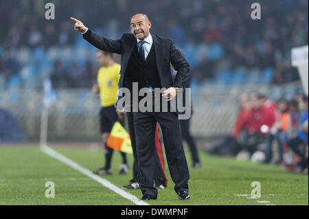 10. März 2014 - 03.10.14, San Sebastian, spielte Paco Gemez während der Liga BBVA Fußballspiel zwischen Real Sociedad und Rayo Vallecano Anoeta Stadium, Basc Spanien auf 10 Mach 2014. Foto: Ortzi Omenaka/Urbanandsport/NurPhoto (Kredit-Bild: © Ortzi Omenaka/NurPhoto/ZUMAPRESS.com) Stockfoto