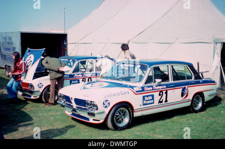 Werke Triumph Dolomiten von Andy Rouse und Steve Thompson in Thruxton 1976 Stockfoto