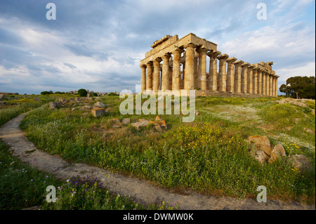 Tempel E, Selinunte, Bezirk von Trapani, Sizilien, Italien, Europa Stockfoto