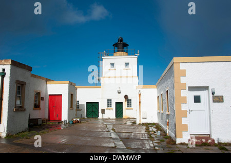 Leuchtturm, Strathy Point Stockfoto