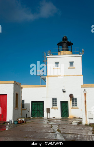 Leuchtturm, Strathy Point Stockfoto