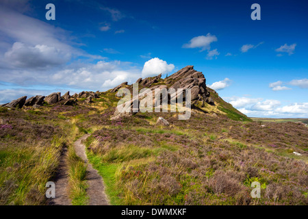 Gritstone Klippen, Ramshaw Felsen, Staffordshire, Peak District Stockfoto