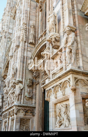 Detail der Duomo (Kathedrale), Mailand, Lombardei, Italien, Europa Stockfoto