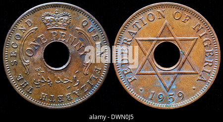 1 Cent, Nigeria, 1959 Stockfoto