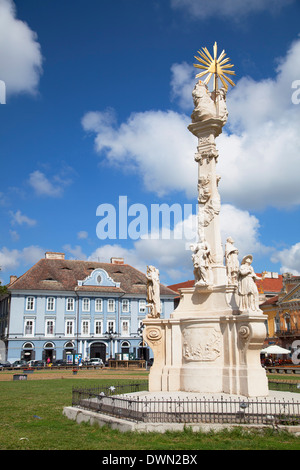 Dreifaltigkeitssäule in Piata Unirii, Timisoara, Banat, Rumänien, Europa Stockfoto