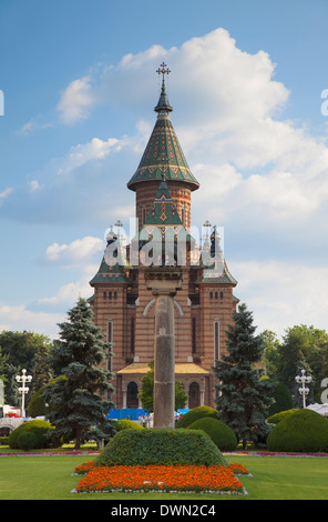 Metropolitan-Kathedrale in Piata Victoriei, Timisoara, Banat, Rumänien, Europa Stockfoto