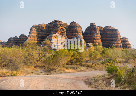 Straße nach der Purnululu National Park, der UNESCO, Bungle Bungle Gebirgskette, Western Australia, Australien, Pazifik Stockfoto