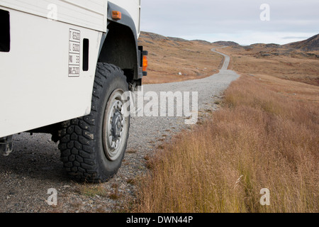 Grönland, Qeqqata Gemeinde, Kangerlussuaq (große Fjord) aka Sondrestrom. Die längste Straße in Grönland. Stockfoto