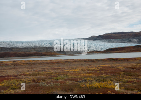 Grönland, Qeqqata Gemeinde, Kangerlussuaq (große Fjord aka Sondre Stromfjord). Grönlands Eiskappe aka Eisschild. Stockfoto