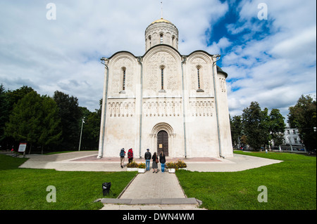 Kathedrale von St. Dimitry, UNESCO-Weltkulturerbe, Vladimir, Goldener Ring, Russland, Europa Stockfoto