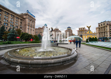 Maidan Nezalezhnosti Zentrum von Kiew (Kyiv), Ukraine, Europa Stockfoto