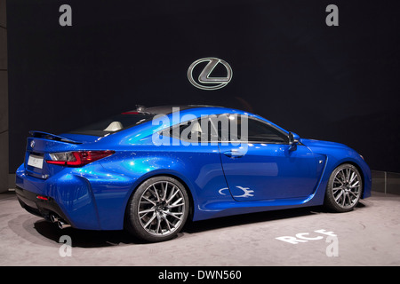 Lexus-RC F auf der 84. Genf International Motor Show 2014. Stockfoto