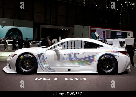 Lexus-RC F GT3 Racing Concept auf der 84. Genfer Internationalen Automobilausstellung 2014. Stockfoto