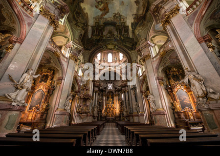 St. Nicholas Church Interieur, Prag, Tschechische Republik, Europa Stockfoto